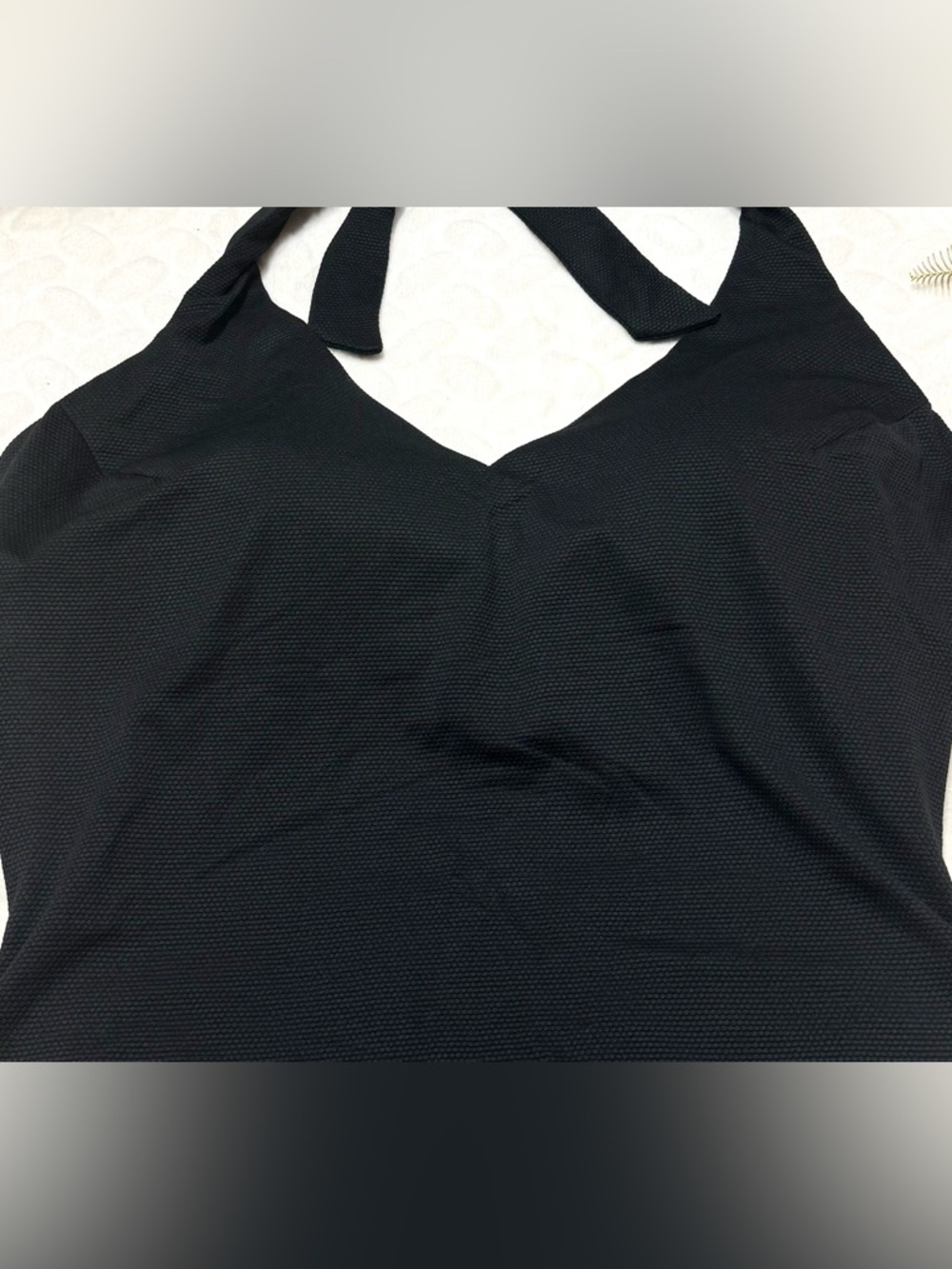 NWT SPANX 3X Plus Size Shaping Halter One Piece Swimsuit Black Tummy Control - Picture 9 of 10